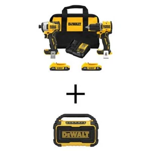 DEWALT ATOMIC 2-Tool Combo Kit w/ Bluetooth Speaker 20V MAX Li-Ion Cordless - Picture 1 of 8