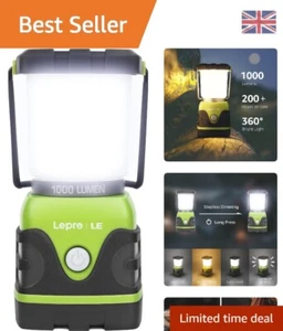LE 1000 Lumen Camping Lantern - Dimmable LED Light, Battery Powered & Waterproof - Picture 1 of 10