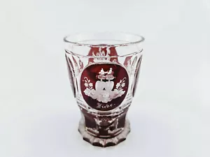 Bicchiere Biedermeier - Bicchiere con allegorie ""Salute amore felicità gioia"", XIX secolo - Foto 1 di 11