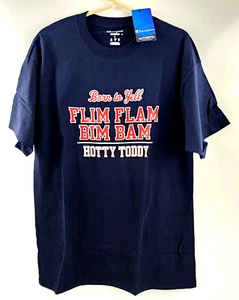 OLE MISS REBELS Shirt Mens Large L Blue Short Sleeve Flim Flam Bim Bam! CHAMPION - Picture 1 of 5