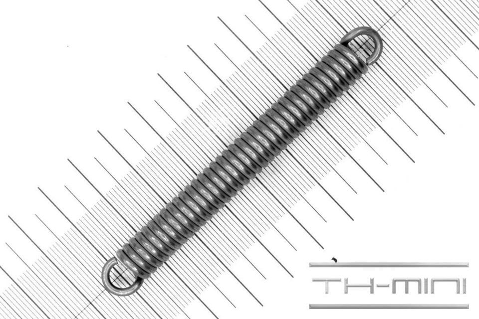 GUTEKUNST FEDERN Zug-Feder 2mm Haken Öse 10x85,5mm 21,6kg Spiral Edel-stahl rostfrei Metall