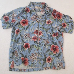 Tommy Bahama Mens Shirt X-Large Hawaiian Cabana 100% Silk Casual Adult Aloha - Picture 1 of 8