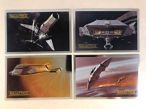 BATTLESTAR GALACTICA Dart 1996 Complete BIG BOY BOX TOP Chase Card Set BB1-BB4
