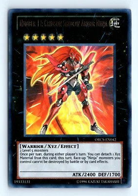 Yu-Gi-Uh Number 12: Crimson Shadow Armor Ninja #ORCS-EN042 Order of Chaos tcg LP - Image 1 of 2