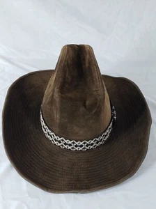 The Duke Collection Cowboy Western Hat Brown Size Medium 7-7 1/8" Vintage Used - Imagen 1 de 11