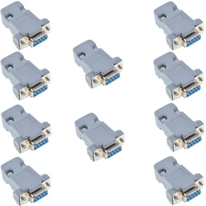 10 Stck. DB9 Buchse Steckverbinder Set, Löt Typ, Kunststoff 9 Pins D-Sub Adapter mit... - Bild 1 von 7