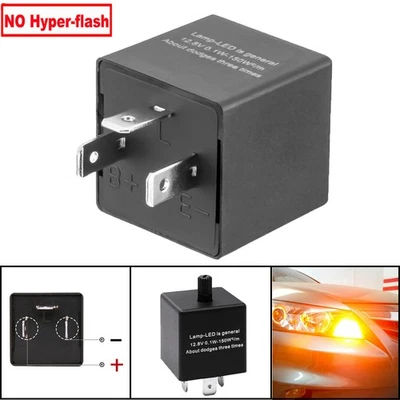 CF13 3 Pin Adjustable LED Indicator Relay Unit Car Turn Signal Light Flasher 12V - Image 1 of 4