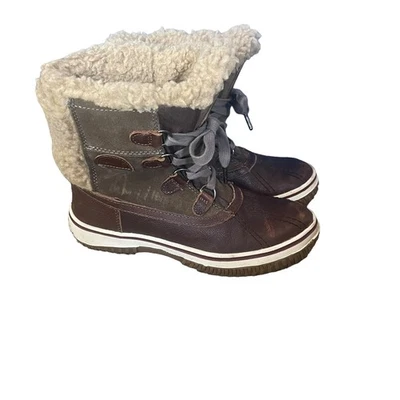 Pajar Women Size 6-6.5 Leather Faux Fur Waterproof Winter Snow Boots - Image 1 of 4