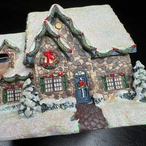 Thomas Kinkade Hawthorne Dorf Familientreffen beleuchtetes Haus Echtheitszertifikat Batterie Wechselstrom - Bild 1 von 10