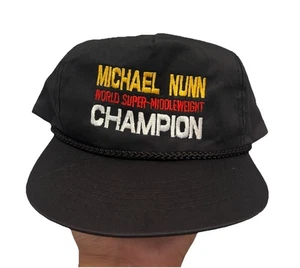 De colección Michael Nunn Campeón Mundial Super Medio Peso Snapback Sombrero Boxeo - Imagen 1 de 3