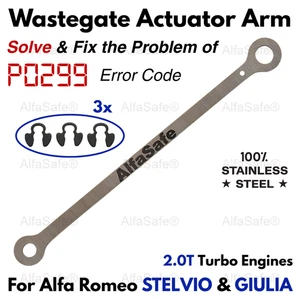 Wastegate Betätigungsarm für Alfa Romeo Giulia Stelvio 2.0T Fix P0299 - Stahl - Bild 1 von 2