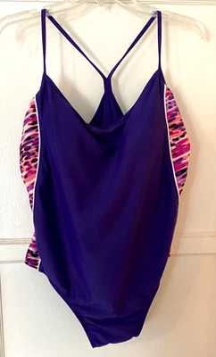 Купальник женский Catalina 2X фиолетовый цельный спортивная полка бюстгальтер с подкладкой для плавания - Изображение 1 из 4