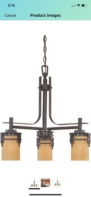 Люстра DESIGN FOUNTAIN 3-Lights Mission Ridge, потолочный светильник 23 дюйма - Изображение 1 из 4