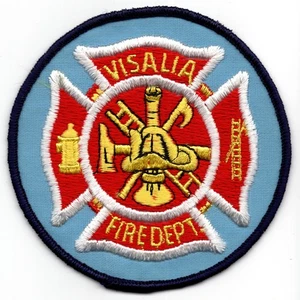 Patch Visalia (Tulare County) CA c1970 Fire Dept 4" - Picture 1 of 3