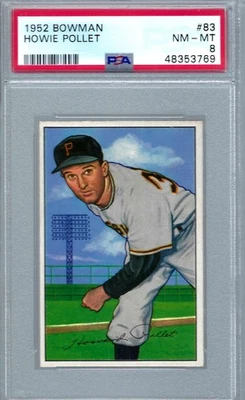 1952 Bowman #083 PSA 8 Howie Pollet Pirates 83 Nice! - Image 1 of 2
