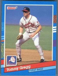 1991 Donruss Atlanta Braves Tommy Gregg #244a - Picture 1 of 2