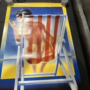 PLASTIC Chair DESIGNED BY SYD BRAK,RARE AUTHENTIC 1985 POSTER 23"x34" - Picture 1 of 6