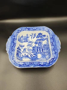 Antique Ridgway Semichina Blue Willow Pattern Open Vegetable Dish, Serving Dish - Picture 1 of 9
