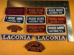 V7-31 MOTORCYCLE PATCH - LOT OF 12 - MIXED BIKE WEEKS - LACONIA - Picture 1 of 2