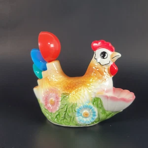 Vintage 1950s Chicken Hen Measuring Spoon & Ring Holder ~ Missing 1 spoon - Picture 1 of 17