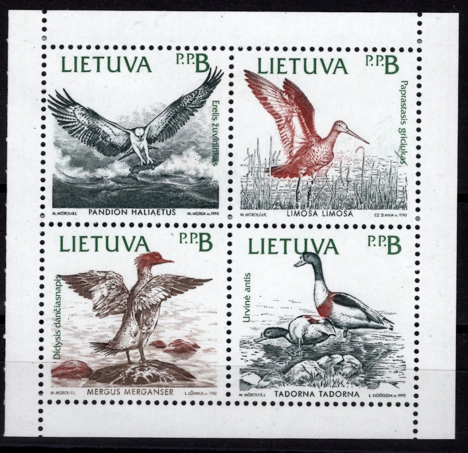 Lithuania 1992 Birds MNH (from booklet) - Image 1 of 1