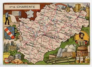 CPSM .J.P. PINCHON . Departamento Francés. Geografía Francesa. N° 16. CHARENTE - Picture 1 of 2