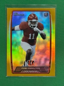 2013 Bowman Football Cobi Hamilton #197 RC Rainbow Gold /399 - Picture 1 of 2