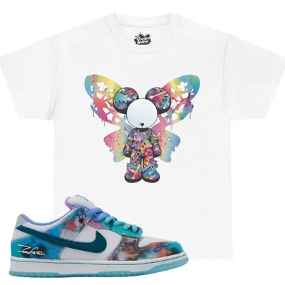 Camiseta Unisex Shirt To Match SB Dunk Low Futura Laboratories Blanqueada Aqua Foto 1 de 2