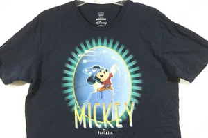 Mickey Mouse Shirt Size L Navy Blue Fantasia Disney Pop Tees - Picture 1 of 6