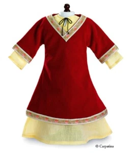Ropa de muñeca 18" Vestido de terciopelo rojo princesa española SB0035 Carpatina® ajuste muñeca AG - Imagen 1 de 3
