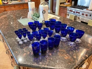 Stunning, Rare, Optic Cobalt Blue Antique Glassware Collection - Picture 1 of 71