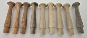 Wood Shaker Pegs 3-1/2" Unfinished Oak Wooden Peg ~Lot of 9 - Picture 1 of 4