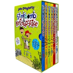 Stinkbomb & Ketchup-Face Series 6 Books Collection Box Set By John Dougherty - Picture 1 of 7