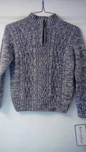 Boys Kitestrings CHUNKY Gray CABLEKNIT sweater SIZE 4 SPRING EASTER      A7 - Picture 1 of 14