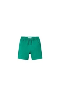 NWT ZARA PLUSH SHORTS GREEN BOYS 9 - Picture 1 of 3