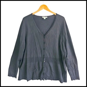 Cárdigan Pendleton Plus Mezcla Seda Botón Delantero Manga Larga Tejido 3X Talla Grande - Imagen 1 de 8