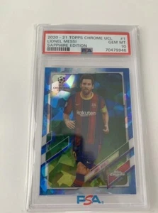 2020-21 Topps Chrome Ucl Lionel Messi Sapphire Edition PSA 10 Barcelona - Bild 1 von 1