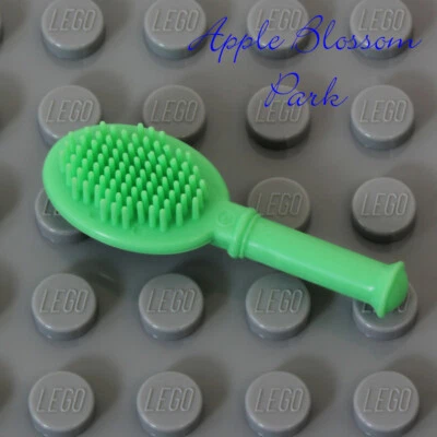 NEW Lego Minifig Med GREEN HAIR BRUSH - Girl Friends Bed Bath Room Scala Utensil - Image 1 of 4