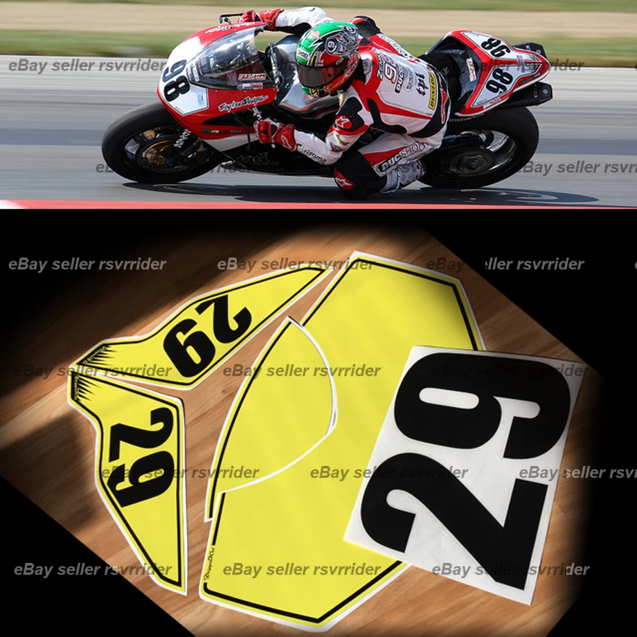  Juego de matrículas trackday o race hechas para adaptarse a un ducati 848 1098 Foto 1 de 1