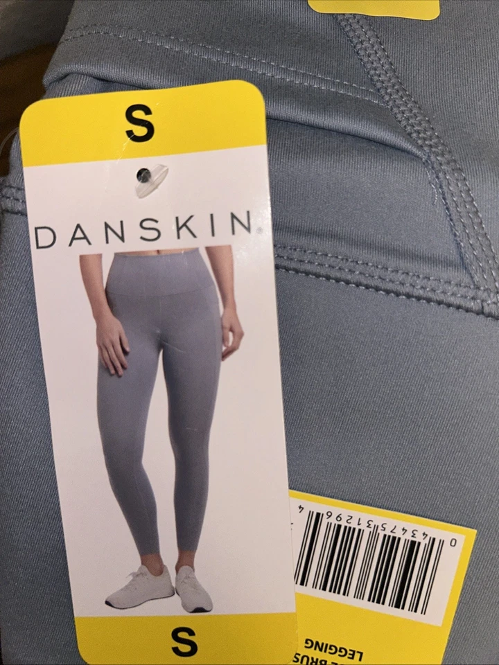 Danskin Ladies' Brushed Leggings with Bonded Side Pockets Nebula Small
