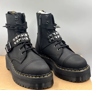 DR MARTENS BLACK  JADON SPIKE LEATHER PLATFORM BOOTS SIZE UK 5 EU 38 - Picture 1 of 10