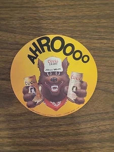 Rare Vintage 1985 Beer Wolf Coors Banquet Beer Beerwolf Sticker Bar Retro 4” - Bild 1 von 2