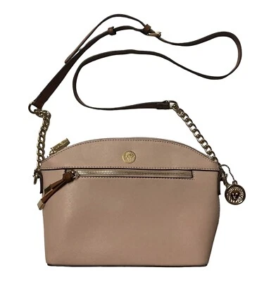 Bolso Bandolera Ann Taylor Rosa Cartera Cadena Dorada Imitación Cuero Vegano En muy buena condición Foto 1 de 4