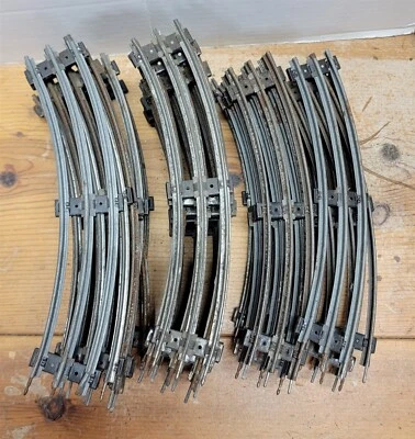 29 Vintage O27 Gauge Metal Model Railroad Train Curved Track for Refurbish - Image 1 of 4