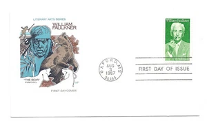 2350 William Faulkner Serie de Artes Literarias 1987 Farnam, HF, FDC - Imagen 1 de 1