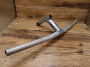 2000 MTB Marin Lite Aluminium flat handlebar + quill stem Promax steel 25.4 mm - Picture 1 of 15