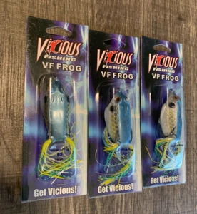 3 Esche da Pesca Vicious VF Frog VF60 Sexy Topwater #17 - Foto 1 di 3