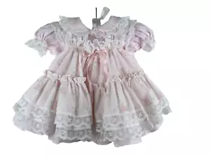 Vintage Bryan Infants Full Circle Dress With Pinafore 3-6Mts - Picture 1 of 6