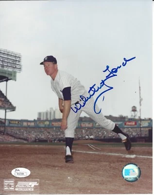 Whitey Ford New York Yankee Autographed  8X10 Color Photo JSA COA - Image 1 of 4