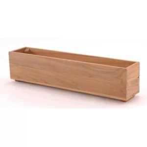 Window Box Teak Planter, 24" x 8" x 8" - Picture 1 of 2